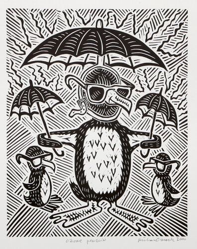 Ozone Penguin de Richard Mock, Impresión a la venta en Singulart