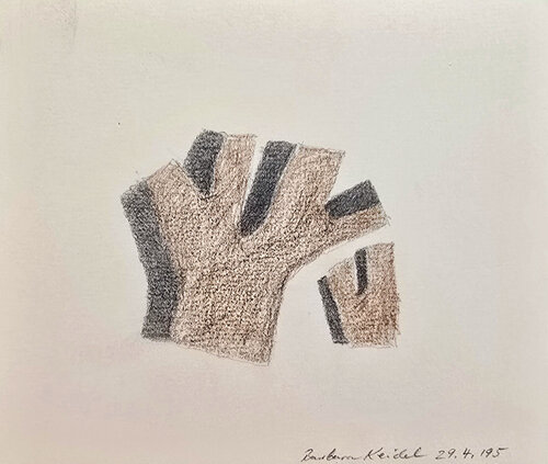Untitled Abstract in Beige by Barbara Keidel, 종이 for Sale on Singulart