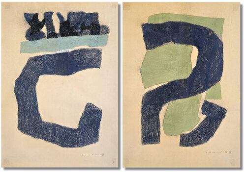 Park XV & XVI - SET by Barbara Keidel, 종이 for Sale on Singulart