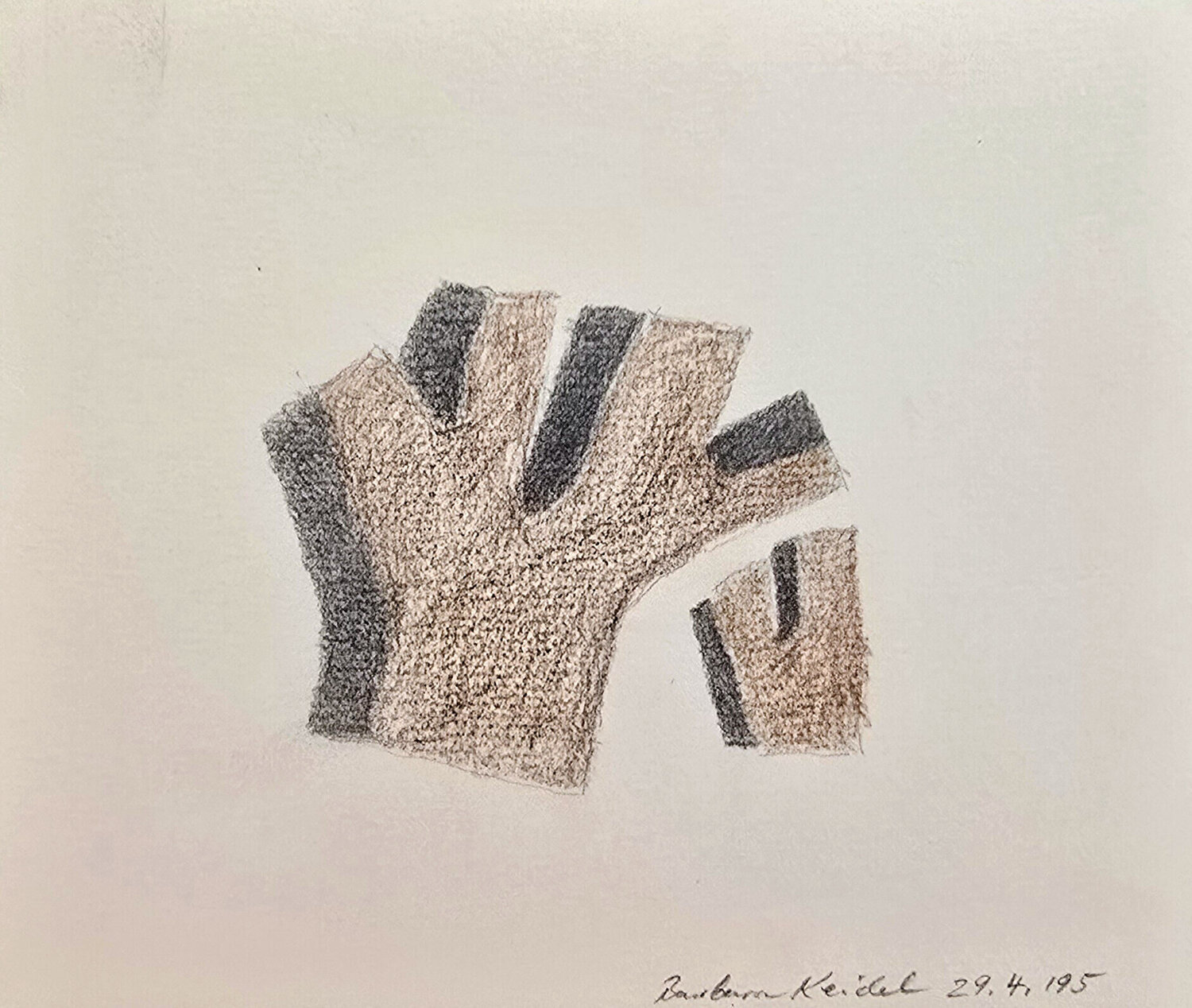 Untitled Abstract in Beige Barbara Keidel