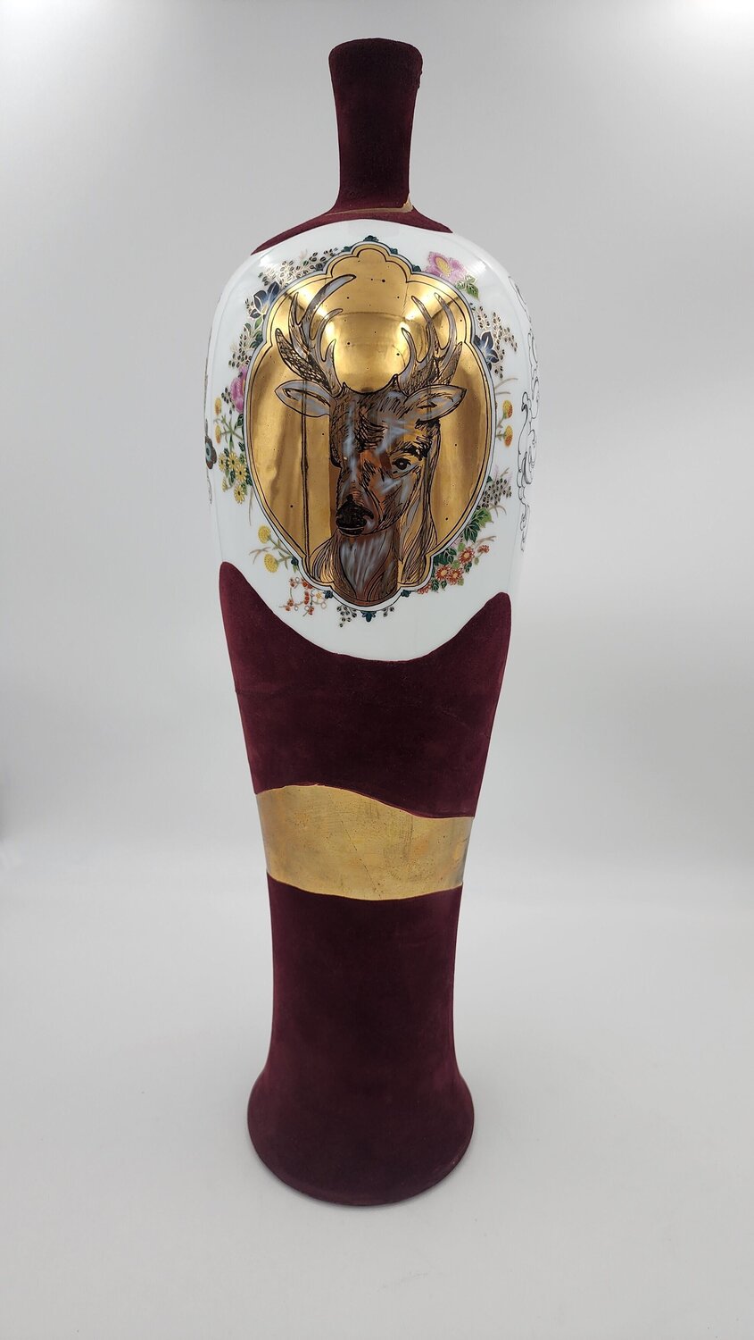 Vase with Owl, Koi and Deer Melanie Sherman