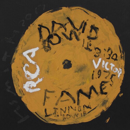 David Bowie - Fame (Record Label, Ticket Stubs, Setlists, Contemporary Pop Art, Music-based, Grammy) von Kerry Smith, Malerei kaufen auf Singulart