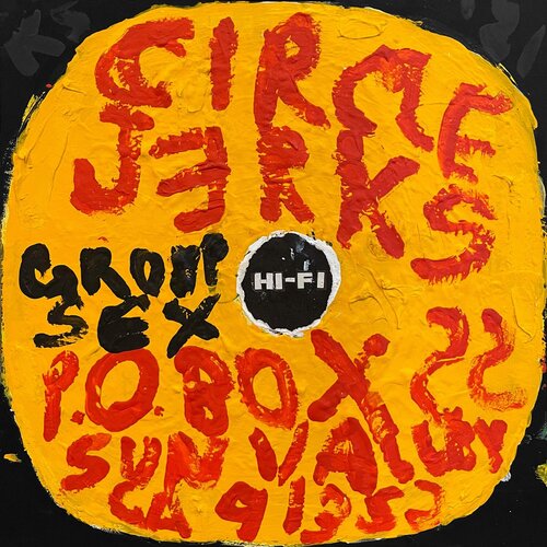 Circle Jerks - Group Sex (Record Label, Ticket Stubs, Setlists, Contemporary Pop Art, Music-based, Grammy) van Kerry Smith, Schilderij te koop op Singulart