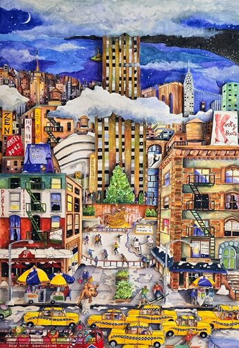 Light Snowfall in NYC von Linnea Pergola, Druck kaufen auf Singulart