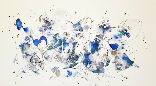 singing birds di Simone Monney, Pittura in vendita su Singulart