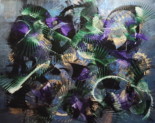 purpleblue von Simone Monney, Malerei kaufen auf Singulart