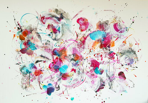 Danse indienne van Simone Monney, Schilderij te koop op Singulart