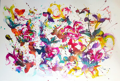 simply exotic van Simone Monney, Schilderij te koop op Singulart