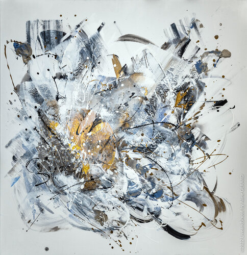 Image of a concert - Beethoven moonlight 2 van Simone Monney, Schilderij te koop op Singulart