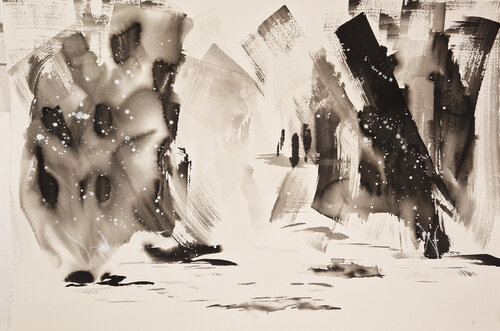 révolte de l'hiver neigeux von Simone Monney, Malerei kaufen auf Singulart