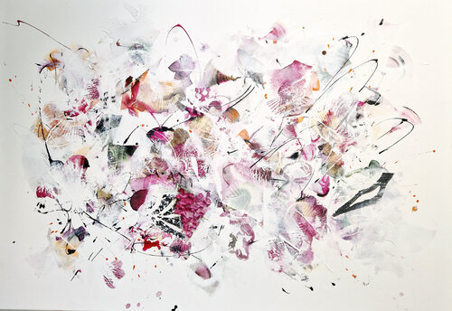 flowery souvenirs van Simone Monney, Schilderij te koop op Singulart