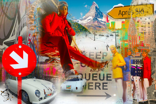 let's be crazy and ski di Simone Monney, Digitale in vendita su Singulart