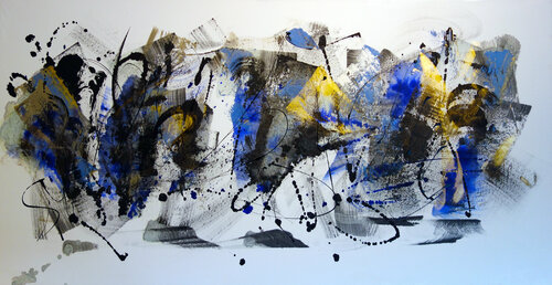 Mussorgsky - image of a concert 2 di Simone Monney, Pittura in vendita su Singulart