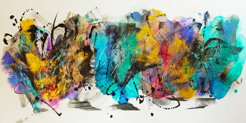 happy nature van Simone Monney, Schilderij te koop op Singulart