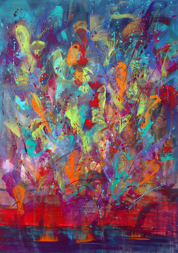 forêt exotique van Simone Monney, Schilderij te koop op Singulart