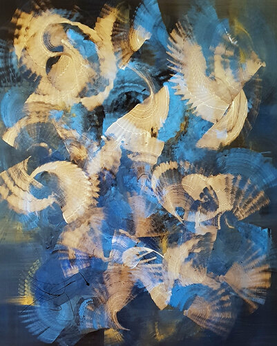 envol dans l'infini van Simone Monney, Schilderij te koop op Singulart