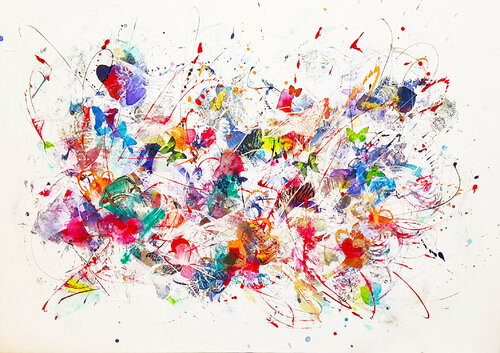 up side down di Simone Monney, Pittura in vendita su Singulart