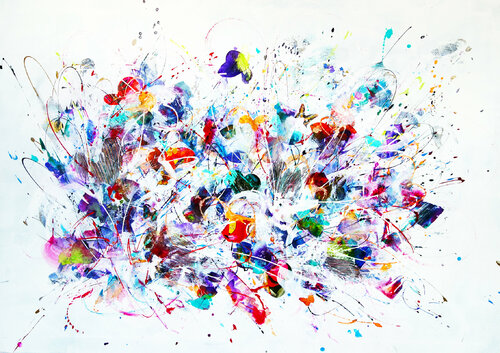 Banana dance van Simone Monney, Schilderij te koop op Singulart