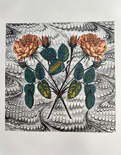 Crossed Roses van Louise Marler, Afdruk te koop op Singulart