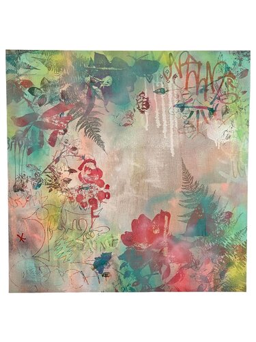 Bee In The Moment No.2 van Katrina Revenaugh, Schilderij te koop op Singulart