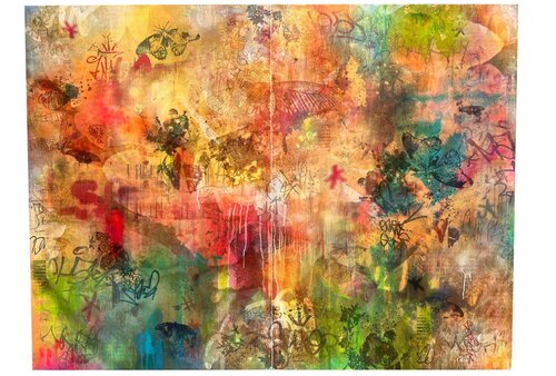 Graffiti Garden No. 4 by Katrina Revenaugh, 油畫 for Sale on Singulart