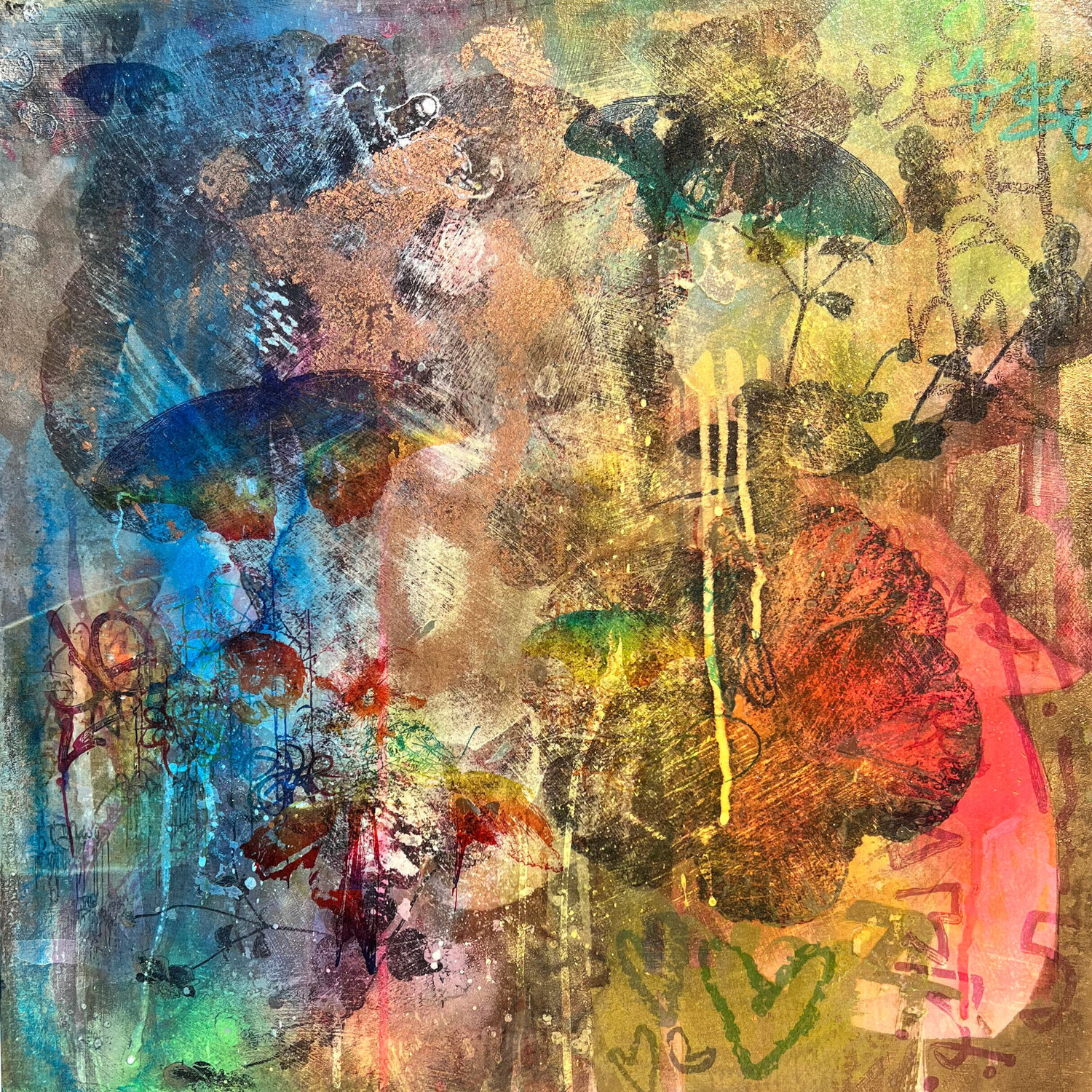 Graffiti Garden No. 1 Katrina Revenaugh Origineel schilderij te koop