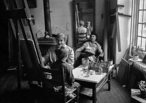 Boy with Mirror (Thomas Hart Benton Plate #26) Michael Mardikes