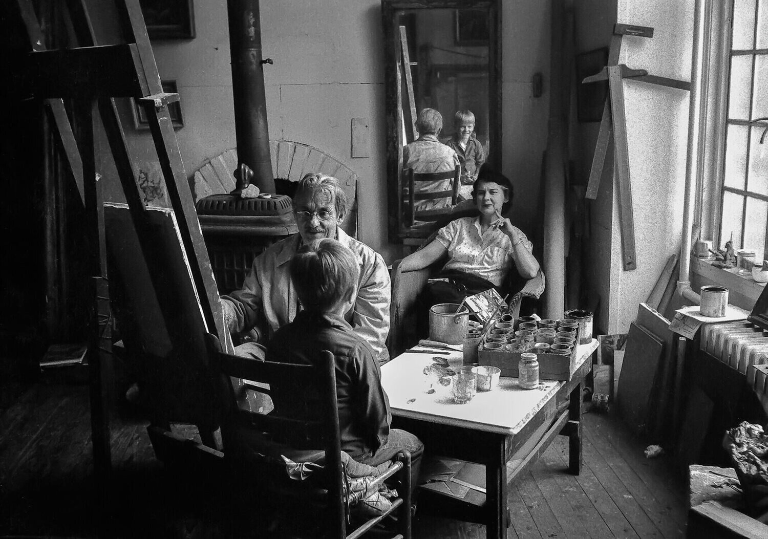 Boy with Mirror (Thomas Hart Benton Plate #26) Michael Mardikes Photography for sale