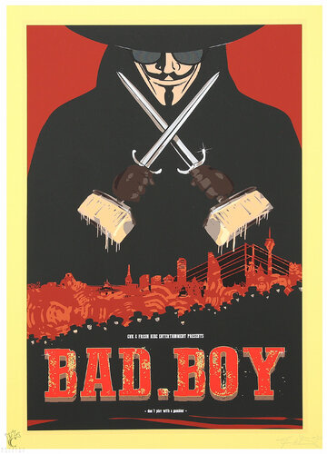 Badboy Vendetta (Guy Fawkes, Gunpowder Plot, David Lloyd, Anarchy, Catholic and Protestant clashes, Graffiti, Urban Art, Street Art) by Frank Brenner, Print for Sale on Singulart