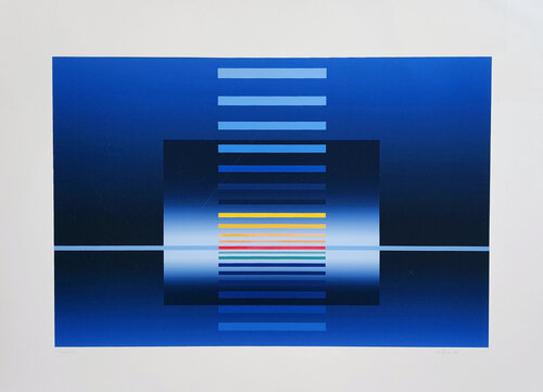 Geometric Composition in Gray (Konkrete Kunst, Constructivsm, Geometric Abstract, Op-Art) von Friedrich Geiler, Druck kaufen auf Singulart