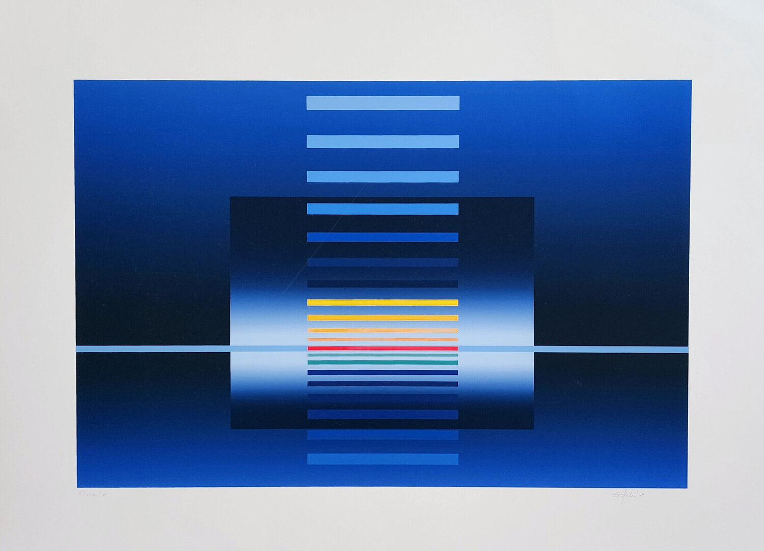 Geometric Composition in Gray (Konkrete Kunst, Constructivsm, Geometric Abstract, Op-Art) Friedrich Geiler Druck zu verkaufen