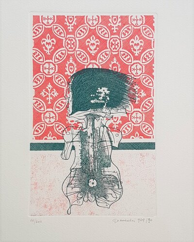 Figure in green by Giuseppe Guerreschi, Print for Sale on Singulart