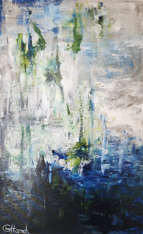 Untitled Gestural Abstraction Genevieve Hamel