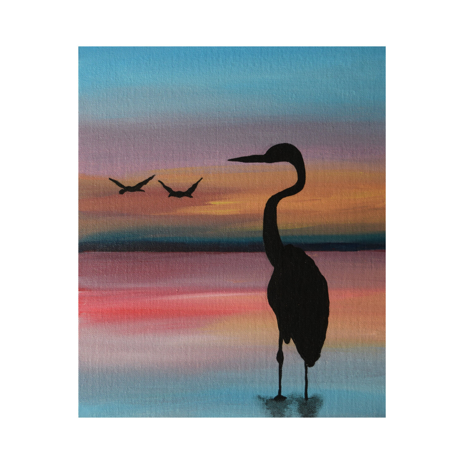 Silhouette Crane in Sunrise Jay Patel