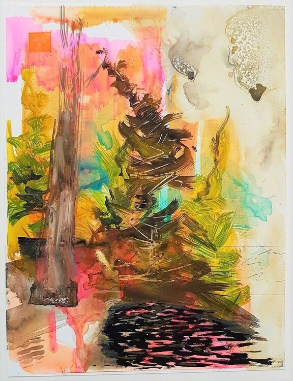 Untitled Gestural Abstract Composition Russell Shoemaker