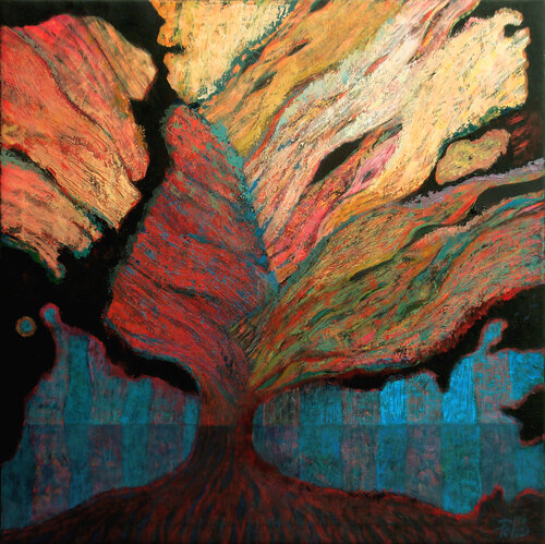 Meditation / The Tree III. van Robert Pelles, Schilderij te koop op Singulart