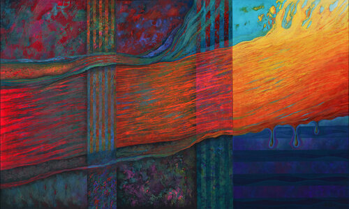 Birth XII. / triptych di Robert Pelles, Pittura in vendita su Singulart