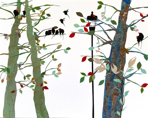 Blackbirds de Aster da Fonseca, Pintura a la venta en Singulart