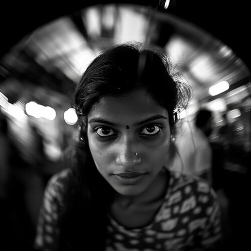 Ahmedabad 151209-501 (Portrait, Street Photography, Movement, Black and White) de Lord Fauntleroy, Fotografía a la venta en Singulart