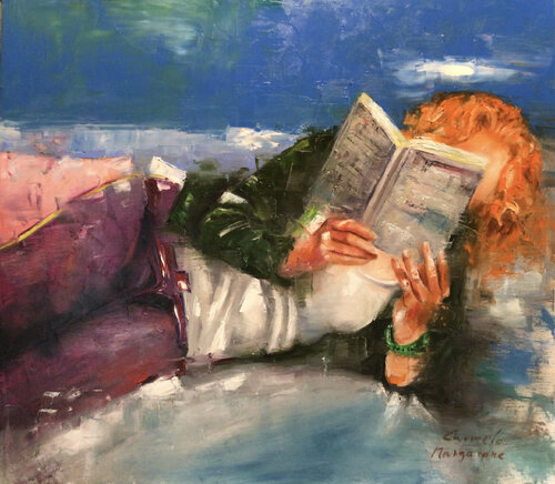 La Lettura by Carmelo Margarone, Painting for Sale on Singulart