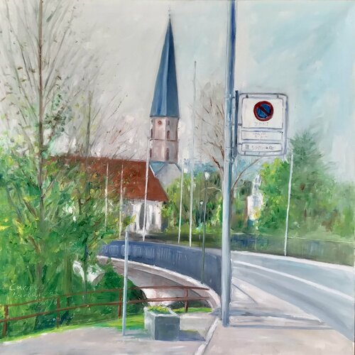 Evangelische Stadtkirche Gaildorf di Carmelo Margarone, Pittura in vendita su Singulart