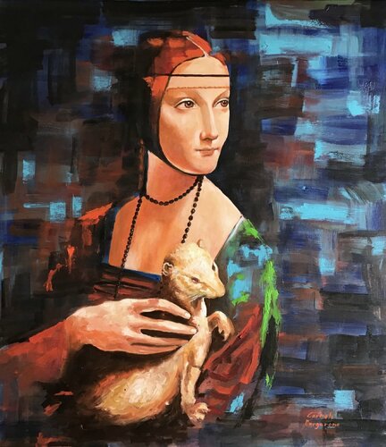 Dame mit dem Hermelin van Carmelo Margarone, Schilderij te koop op Singulart