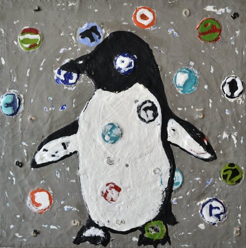 Timeless fun clock par Marie-Danielle Leblanc, Peinture en vente sur Singulart