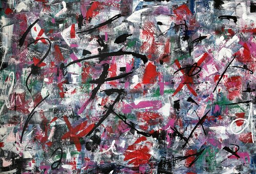 Love in Japanese di Marie-Danielle Leblanc, Pittura in vendita su Singulart
