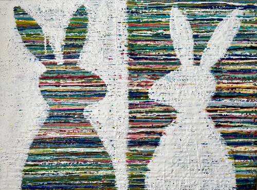 Flagstaff rabbits !!!! par Marie-Danielle Leblanc, Peinture en vente sur Singulart