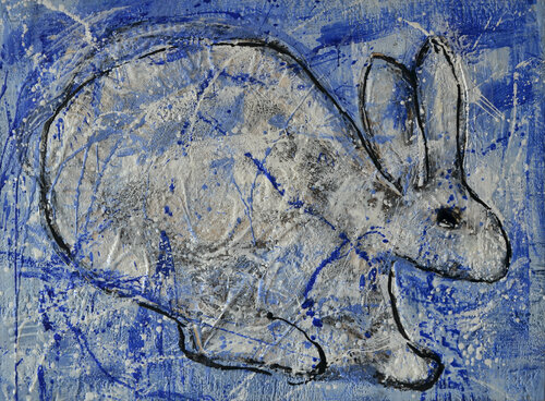 Love running in the snow van Marie-Danielle Leblanc, Schilderij te koop op Singulart