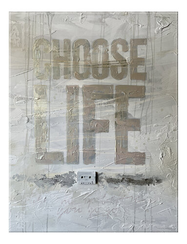 CHOOSE LIFE (white) von Antonie de Rooij, Malerei kaufen auf Singulart