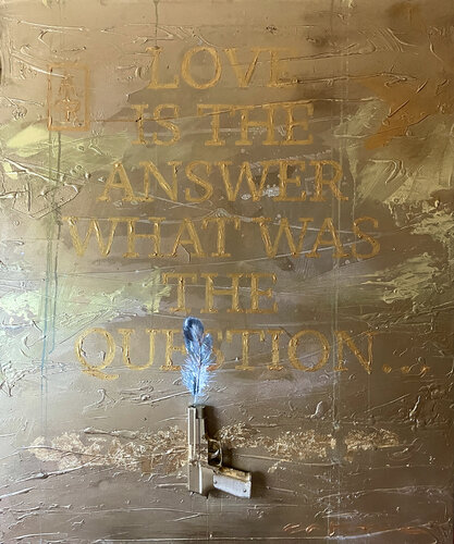 Love is the answer, what was the question... van Antonie de Rooij, Schilderij te koop op Singulart