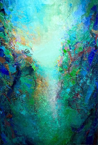 Kiss the light van Dini Christoforou, Schilderij te koop op Singulart