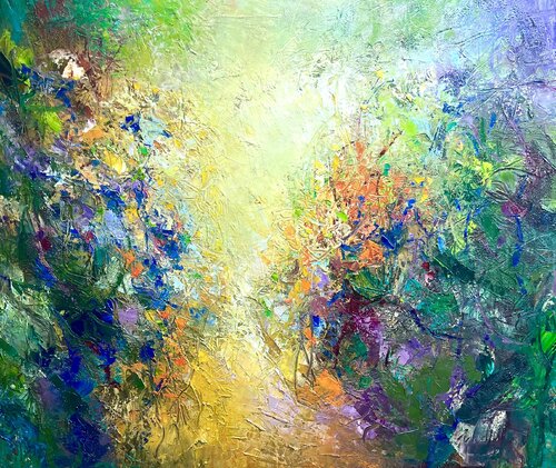Blue Butterflies de Dini Christoforou, Pintura a la venta en Singulart